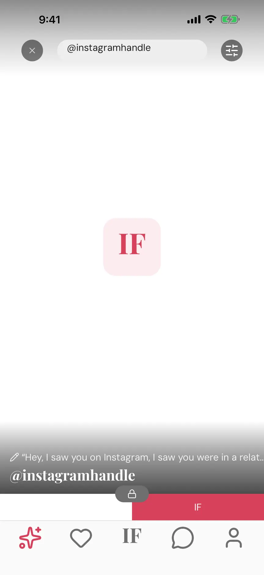 Searching for someone by email, phone or handle in the IF app.